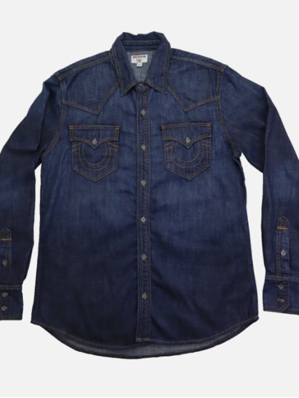 True Religion Denim Western Long Sleeve Men's Shirt XL Cotton New with defect - Picture 2 of 16